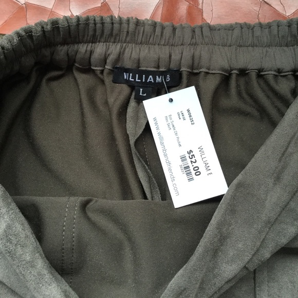 NWT 🌸 William B Faux Suede Skirt - Picture 4 of 4